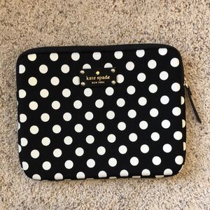 Kate Spade Tablet Case Black and White Polka Dot